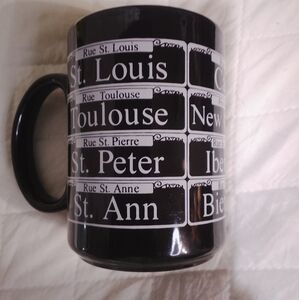 French Quarter Louisiana Black Coffee Mug